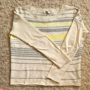 Wyatt Size L Women's Silk Blend Striped Sweater